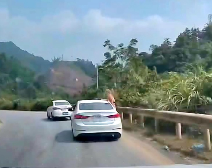 Để khách 'treo mình' bên cửa ô tô đang chạy, tài xế bị phạt nặng- Ảnh 1.