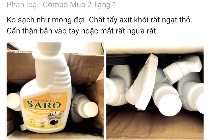 Vì sao tẩy đa năng SARO có thể khiến người dùng khó chịu đường thở, bỏng da? - Ảnh 1.
