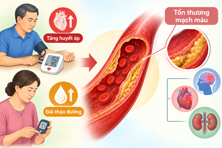 Phòng ngừa tăng huyết áp khi mắc đái tháo đường - Ảnh 1.