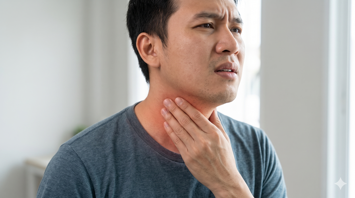 Khàn tiếng tưởng viêm họng, nam giáo viên sững sờ phát hiện ung thư tuyến giáp- Ảnh 1.