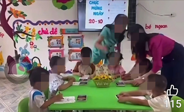 Tạm đình chỉ 2 giáo viên mầm non sau clip tát học sinh lan truyền trên mạng- Ảnh 1.