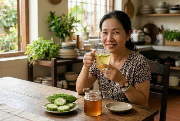 Uống nước mướp đắng mật ong mỗi sáng có tác dụng gì? - Ảnh 1.
