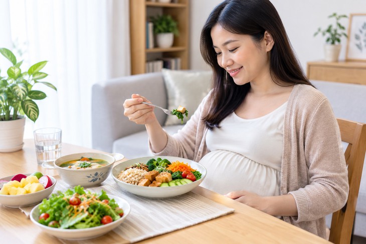 Ăn chay khi mang thai: Có nên không và ăn thế nào để mẹ đủ chất, con phát triển tốt? - Ảnh 1.