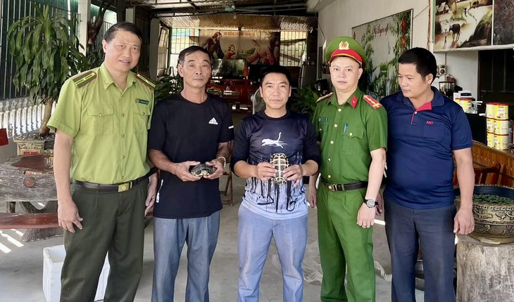 Phát hiện cặp rùa quý hiếm khi cuốc đất trong vườn - Ảnh 1.