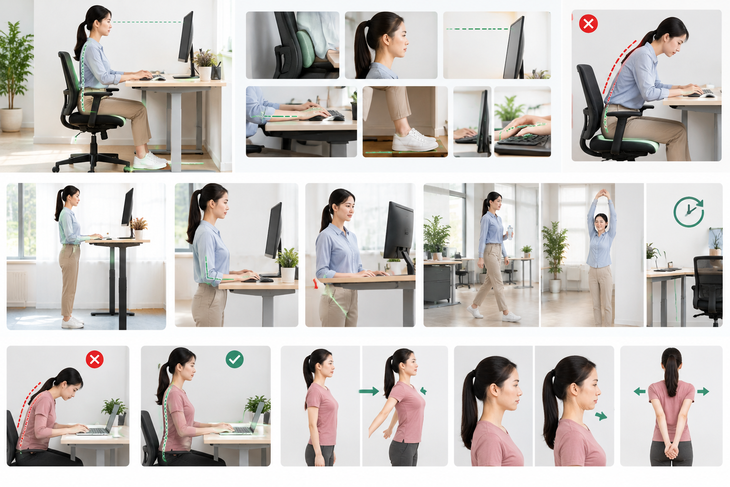 3 tư thế làm việc chuẩn hỗ trợ chế tích mỡ bụng, gù lưng - Ảnh 1.