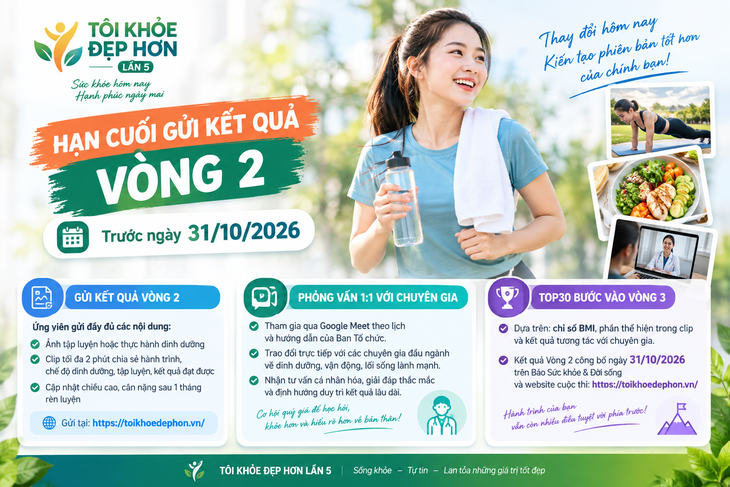 Tôi khỏe đẹp hơn lần 5: Ứng viên khẩn trương gửi kết quả Vòng 2 26-30/10 - Ảnh 1.