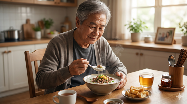Tuổi 60 ăn sáng thế nào để giữ cơ bắp và đôi chân vững vàng?- Ảnh 1.