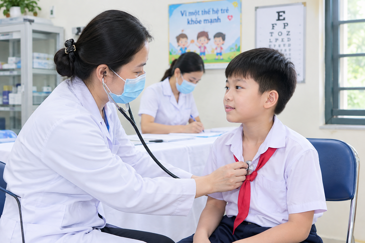 Khám sức khỏe định kỳ mang lại lợi ích gì cho học sinh? - Ảnh 1.