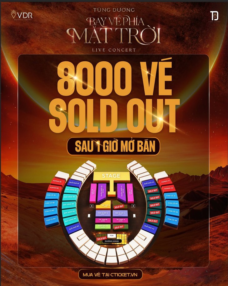 8.000 vé concert Tùng Dương hết sạch sau một giờ mở bán - Ảnh 1.