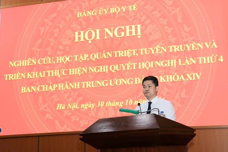 Đảng bộ Bộ Y tế quán triệt, triển khai thực hiện Nghị quyết Hội nghị Trung ương 4 khóa XIV- Ảnh 1.
