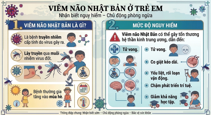 Viêm não Nhật Bản ở trẻ em: Nhận biết sớm, phòng ngừa biến chứng nguy hiểm - Ảnh 1.