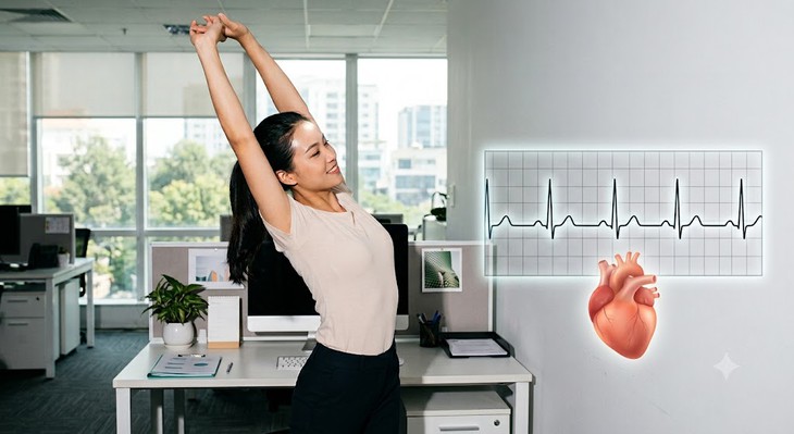 Lợi ích bất ngờ khi vận động 5 phút giữa giờ làm - Ảnh 1.