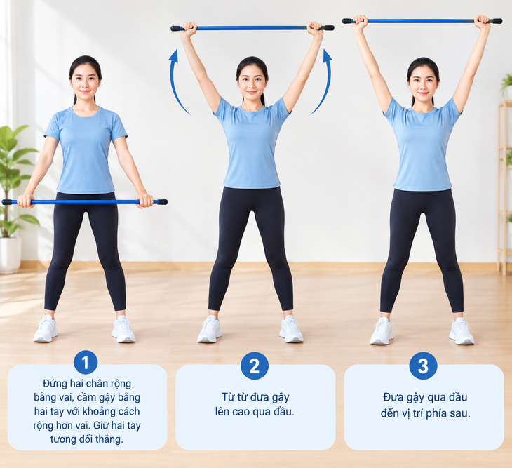 10 bài tập giúp tăng độ linh hoạt và khả năng vận động của vai - Ảnh 1.