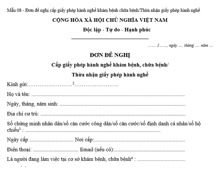 Thủ tục xin giấy phép hành nghề khám bệnh, chữa bệnh- Ảnh 1.