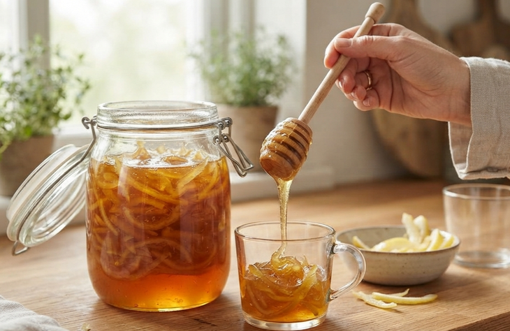 Cách làm trà vỏ bưởi mật ong giảm ho, tốt cho tiêu hóa - Ảnh 1.