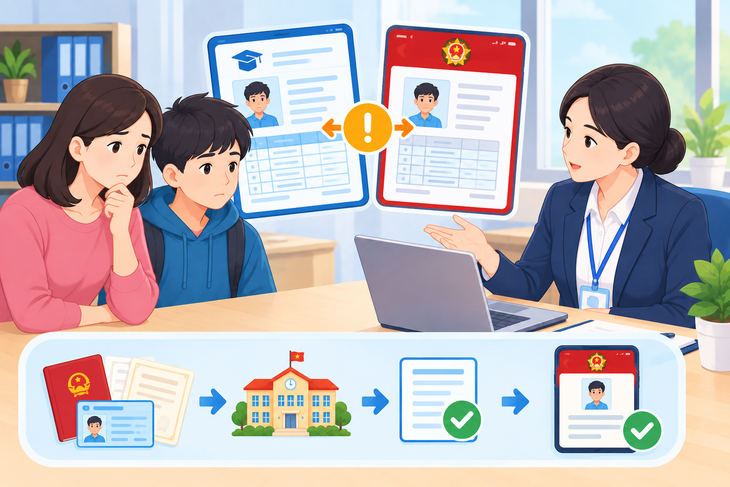 Xử lý thế nào khi thông tin học bạ số khác VNeID?- Ảnh 1.