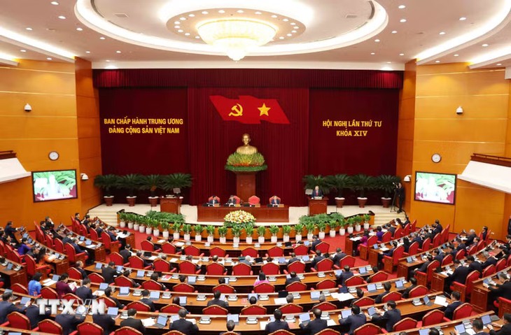 Thông cáo báo chí ngày làm việc thứ ba Hội nghị Trung ương 4 khóa XIV- Ảnh 1.
