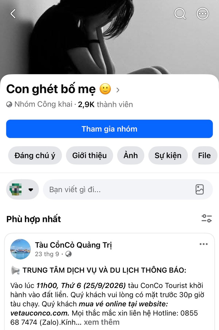 Nhóm facebook về du lịch bị chiếm quyền, đổi tên thành 'con ghét bố mẹ'- Ảnh 2.