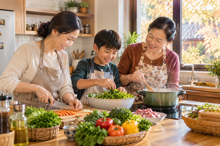 Tự nấu ăn tại nhà – những lợi ích cho sức khỏe - Ảnh 1.