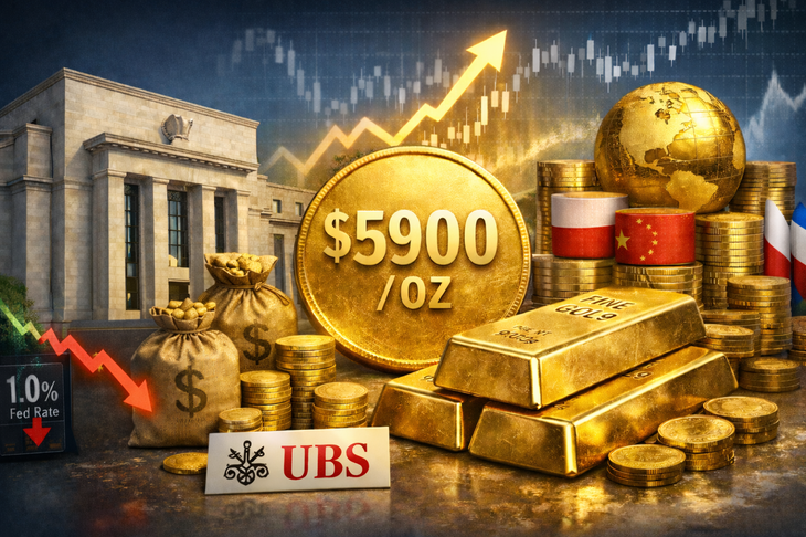 Giá vàng thế giới vững mốc 5.000 USD, UBS dự báo có thể đạt 5.900 USD vào cuối năm- Ảnh 1.