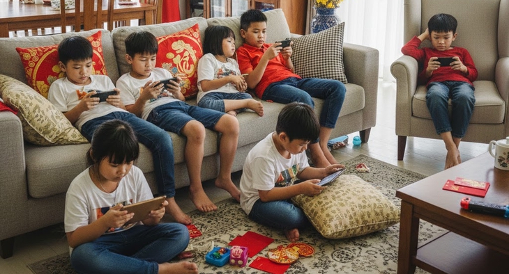 Trẻ xem điện thoại suốt kỳ nghỉ Tết: Cấm đoán cực đoan hay quản lý thông minh?- Ảnh 1.