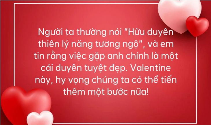 Những lời chúc ngày Valentine 14/2 hay và ý nghĩa nhất 2026- Ảnh 7. Những lời chúc ngày Valentine 14/2 hay và ý nghĩa nhất 2026- Ảnh 7.