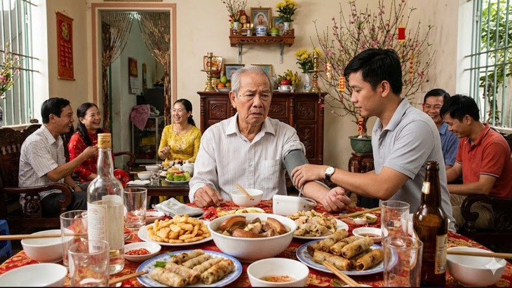 Vì sao người già dễ tăng huyết áp dịp Tết dù uống thuốc đều?- Ảnh 2.