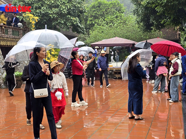 Khách thập phương đội mưa xuân vãn cảnh chùa Địa Tạng Phi Lai- Ảnh 4.