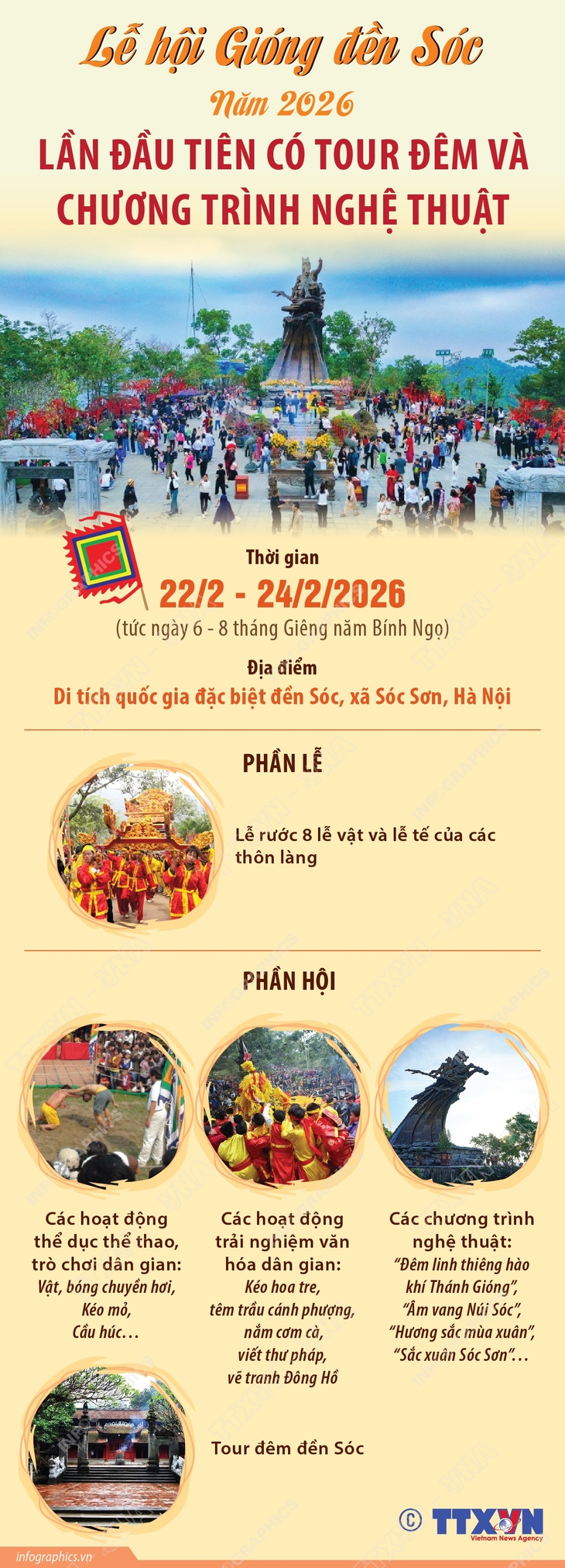 Lần đầu tiên có tour đêm Lễ hội Gióng đền Sóc- Ảnh 1.