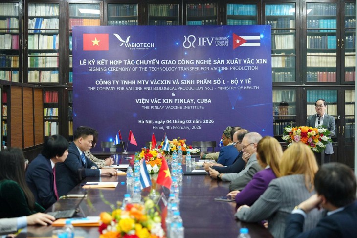 Chuyển giao Công nghệ Sản xuất vắc xin phòng bệnh viêm màng não do não mô cầu BC: Bước tiến trong hợp tác công nghệ sinh học và y tế Việt Nam-Cuba- Ảnh 1. Chuyển giao Công nghệ Sản xuất vắc xin phòng bệnh viêm màng não do não mô cầu BC: Bước tiến trong hợp tác công nghệ sinh học và y tế Việt Nam-Cuba- Ảnh 1.