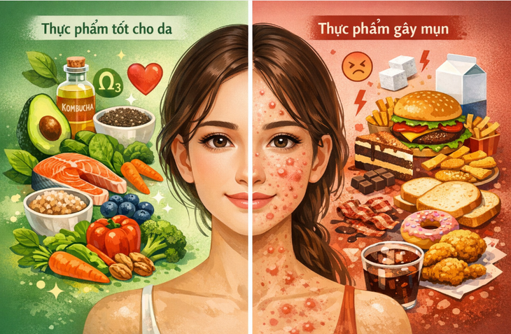 Ăn gì để da sạch mụn, mịn màng?- Ảnh 1.