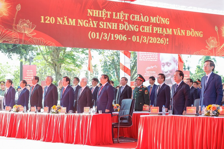 Thủ tướng Phạm Minh Chính dự Lễ kỷ niệm 120 năm Ngày sinh Thủ tướng Phạm Văn Đồng- Ảnh 1.