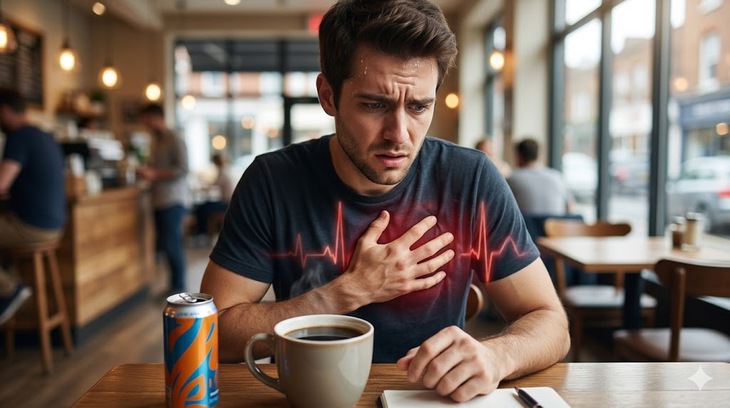 Uống nhiều cà phê, nước tăng lực có thể gây rối loạn nhịp tim- Ảnh 1. Uống nhiều cà phê, nước tăng lực có thể gây rối loạn nhịp tim- Ảnh 1.