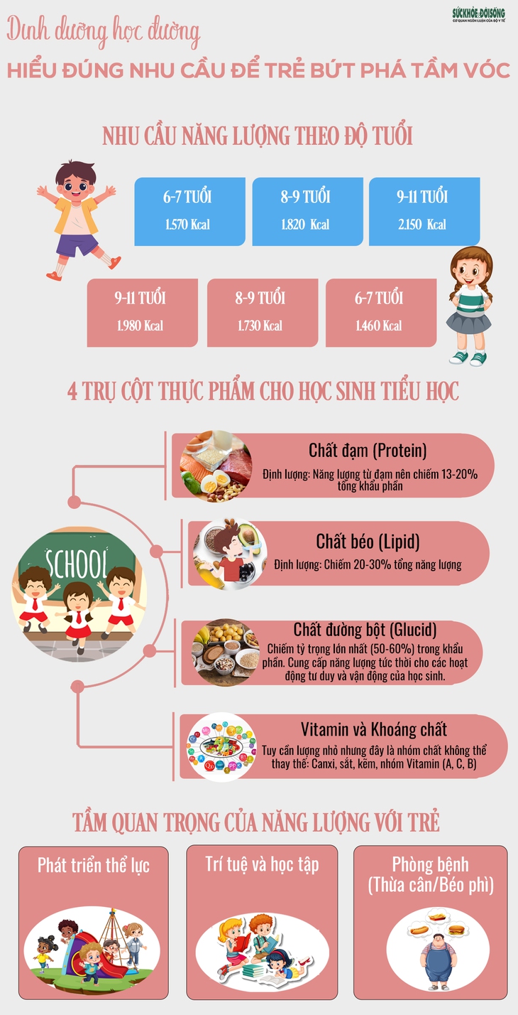 Dinh dưỡng học đường: Hiểu đúng nhu cầu để trẻ bứt phá tầm vóc- Ảnh 1. Dinh dưỡng học đường: Hiểu đúng nhu cầu để trẻ bứt phá tầm vóc- Ảnh 1.