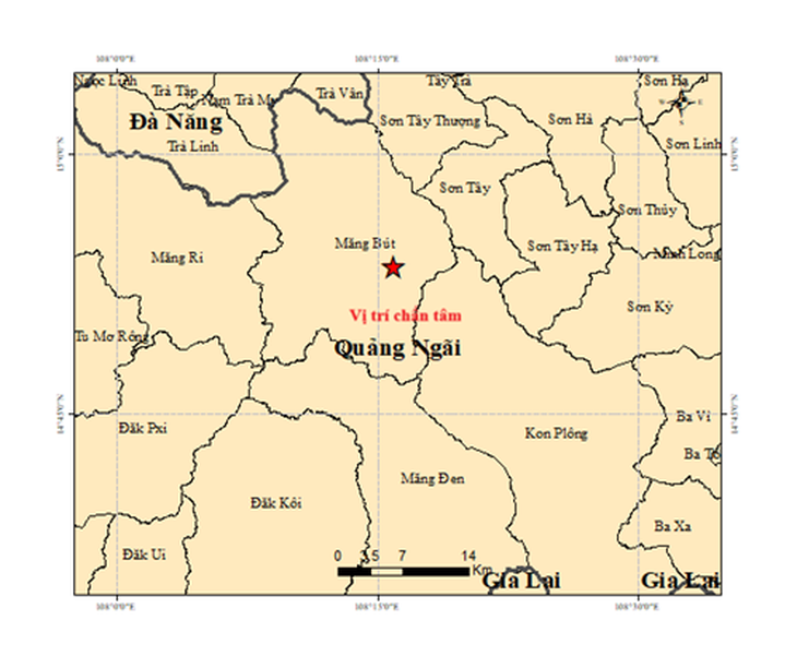 Động đất gây rung lắc diện rộng ở Quảng Ngãi- Ảnh 1.