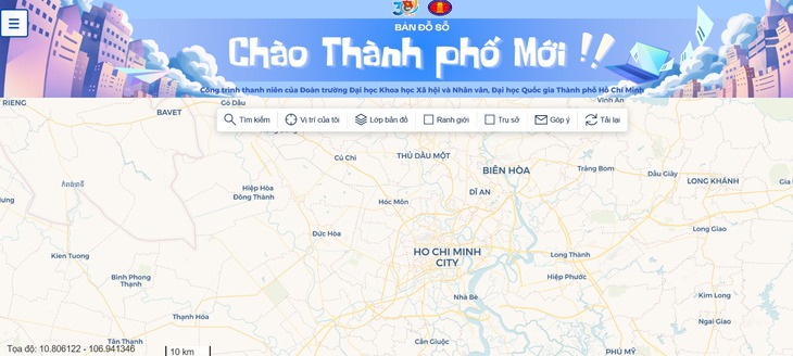 Sinh viên TPHCM làm bản đồ số giúp người dân tra cứu địa danh hành chính sau sáp nhập- Ảnh 1. Sinh viên TPHCM làm bản đồ số giúp người dân tra cứu địa danh hành chính sau sáp nhập- Ảnh 1.