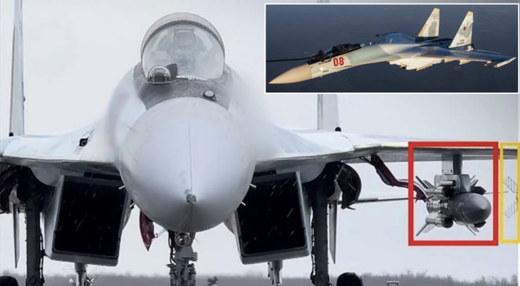 Tiêm kích Su-35 Nga lộ cấu hình tên lửa mới giúp tăng sức ép trên bầu trời Ukraine- Ảnh 1. Tiêm kích Su-35 Nga lộ cấu hình tên lửa mới giúp tăng sức ép trên bầu trời Ukraine- Ảnh 1.
