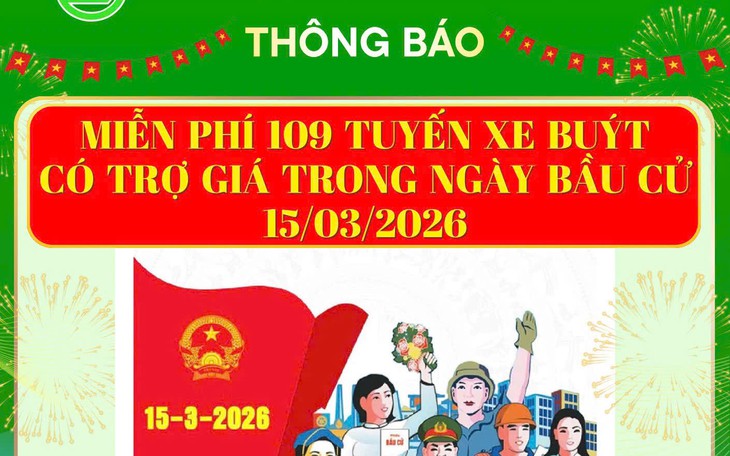 TP Hồ Chí Minh: Miễn phí vé xe buýt và metro số 1 trong ngày bầu cử 15/3