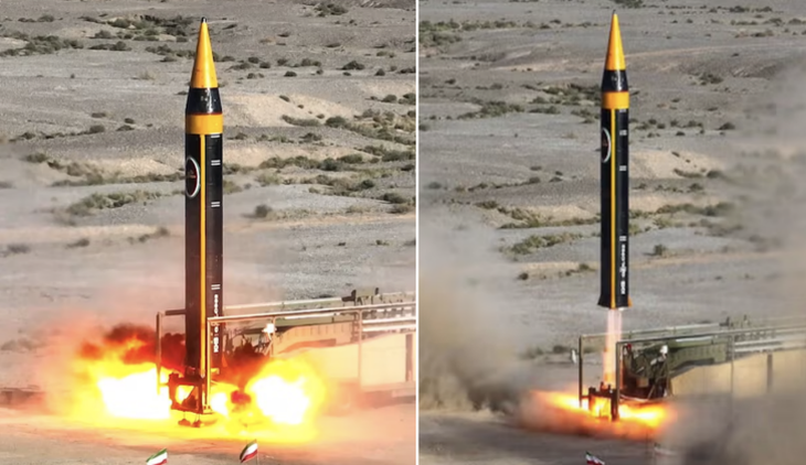 Căn cứ chiến lược Israel trúng tên lửa hạng siêu nặng Khorramshahr-4 từ Iran- Ảnh 1.