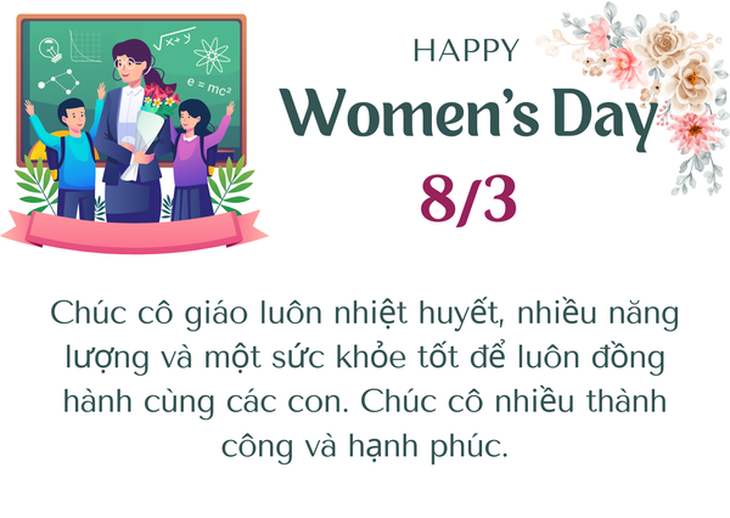 Những lời chúc ngày Quốc tế Phụ nữ 8/3 hay và ý nghĩa nhất 2026- Ảnh 7.