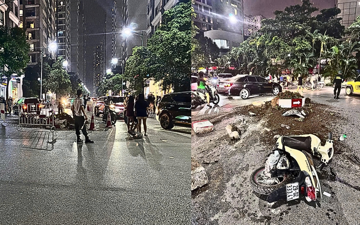 Tài xế vi phạm nồng độ cồn gây tai nạn liên hoàn trong khu đô thị Hà Nội