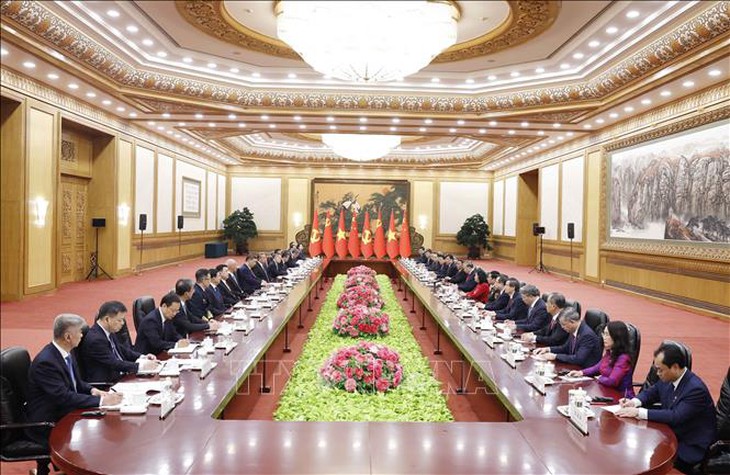 Tổng Bí thư, Chủ tịch nước Tô Lâm hội đàm với Tổng Bí thư, Chủ tịch nước Trung Quốc Tập Cận Bình - Ảnh 5.