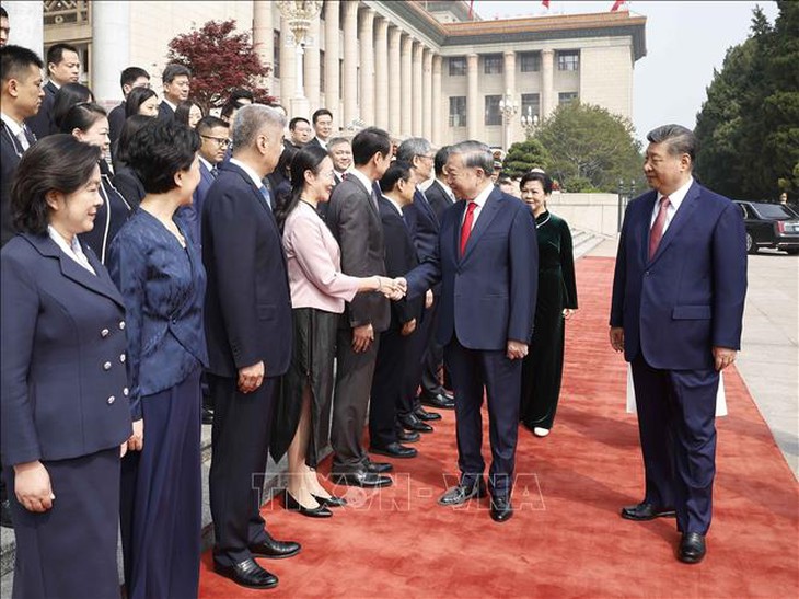 Lễ đón trọng thể Tổng Bí thư, Chủ tịch nước Tô Lâm thăm cấp Nhà nước đến Trung Quốc- Ảnh 8.