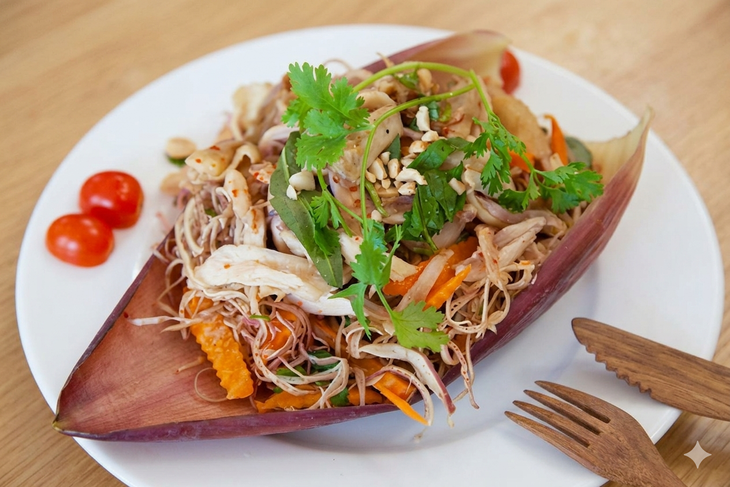 3 món ăn giảm cân với hoa chuối- Ảnh 1.