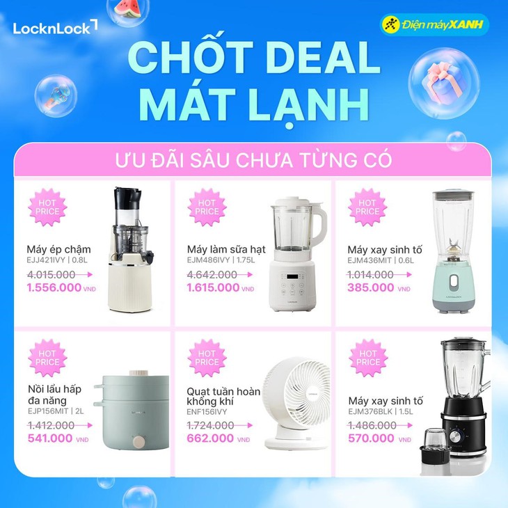 LOCKNLOCK tung siêu deal 50++ tại Điện Máy Xanh, mua 1 tặng 1 chỉ trong tháng 4!- Ảnh 2. LOCKNLOCK tung siêu deal 50++ tại Điện Máy Xanh, mua 1 tặng 1 chỉ trong tháng 4!- Ảnh 2.