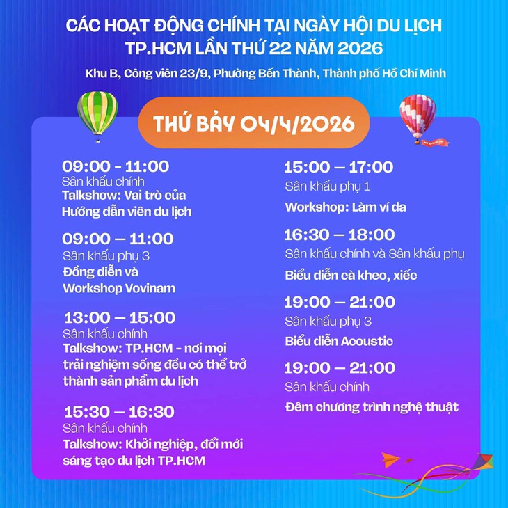 Ngày hội Du lịch TPHCM khẳng định vai trò đầu tàu, thúc đẩy liên kết và chuyển đổi số- Ảnh 5. Ngày hội Du lịch TPHCM khẳng định vai trò đầu tàu, thúc đẩy liên kết và chuyển đổi số- Ảnh 5.