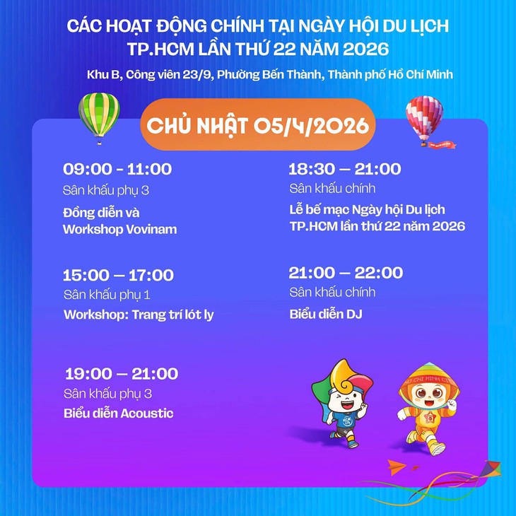 Ngày hội Du lịch TPHCM khẳng định vai trò đầu tàu, thúc đẩy liên kết và chuyển đổi số- Ảnh 6. Ngày hội Du lịch TPHCM khẳng định vai trò đầu tàu, thúc đẩy liên kết và chuyển đổi số- Ảnh 6.