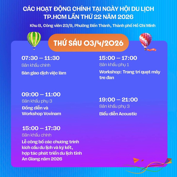 Ngày hội Du lịch TPHCM khẳng định vai trò đầu tàu, thúc đẩy liên kết và chuyển đổi số- Ảnh 4. Ngày hội Du lịch TPHCM khẳng định vai trò đầu tàu, thúc đẩy liên kết và chuyển đổi số- Ảnh 4.
