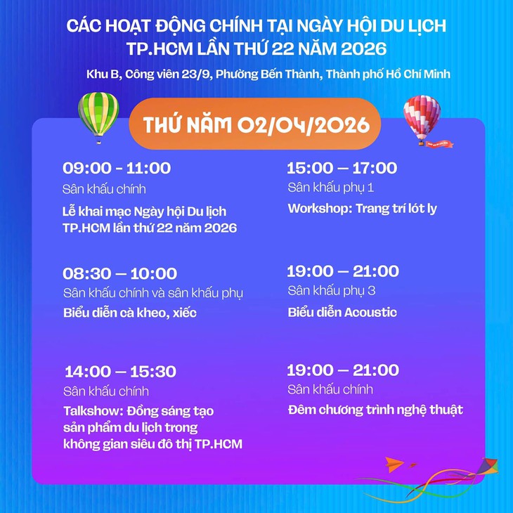 Ngày hội Du lịch TPHCM khẳng định vai trò đầu tàu, thúc đẩy liên kết và chuyển đổi số- Ảnh 3. Ngày hội Du lịch TPHCM khẳng định vai trò đầu tàu, thúc đẩy liên kết và chuyển đổi số- Ảnh 3.