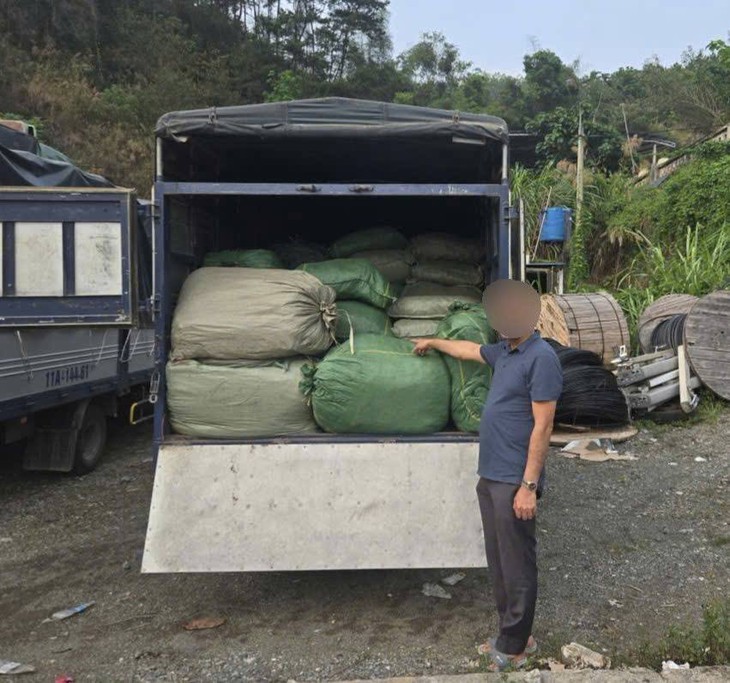 Tạm giữ xe chở hơn 2,6 tấn nguyên liệu thuốc lá không rõ nguồn gốc đang đi tiêu thụ- Ảnh 1. Tạm giữ xe chở hơn 2,6 tấn nguyên liệu thuốc lá không rõ nguồn gốc đang đi tiêu thụ- Ảnh 1.